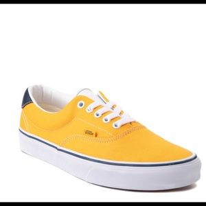 Unisex Vans Era Skate Shoe - Saffron yellow / Navy Canvas sneaker lace up